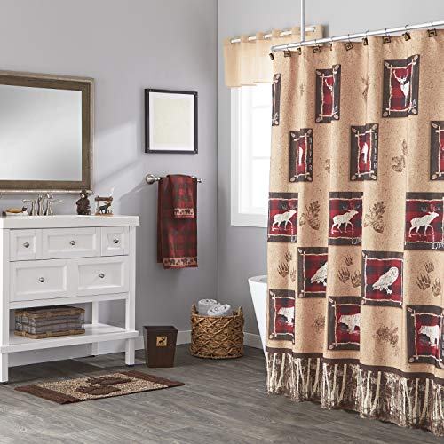 Sundance Hand Towel - 100% Cotton Buffalo Check Red, 16" x 25"