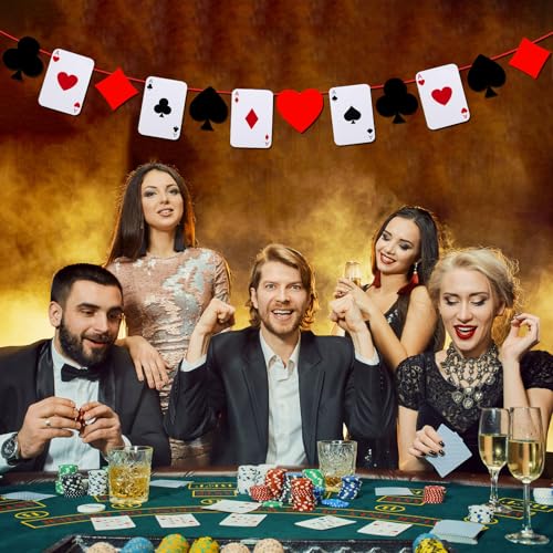 Poker Theme Party Banner - 10 Ft Classic Style Decoration