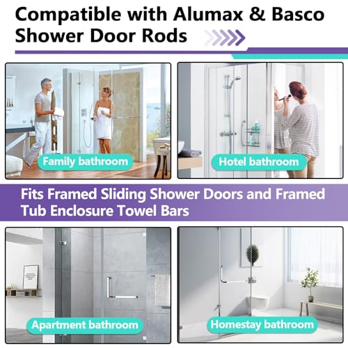 2PCS Acrylic Towel Bar Brackets for Alumax & Basco Framed Shower Doors
