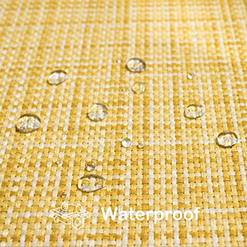 Kevin Textile Outdoor Waterproof Pillow Covers, 18x18 Inch, Yellow (2 Pack)