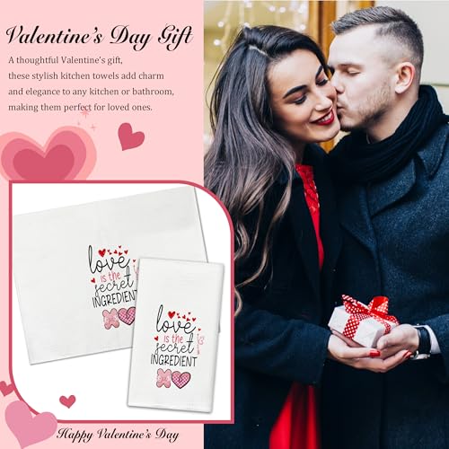 Heart-Themed Kitchen Towels - Perfect Valentine's Day Gift