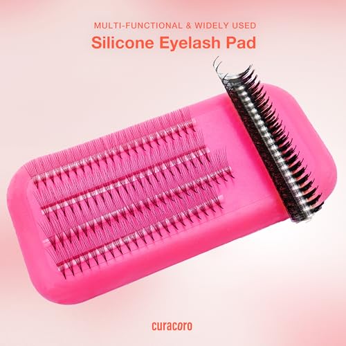 Curacoro Silicone Eyelash Extension Holder Pad Reusable Lash Tray