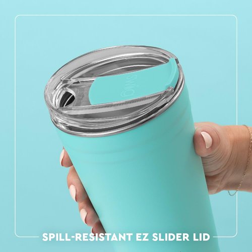 Swig Life 24oz Party Cup, Stackable Insulated Travel Coffee Tumbler with EZ Slider Lid, Cup Holder Friendly, Stainless Steel 24 oz Tumbler, Reusable Coffee Mug (Jungle Gym)