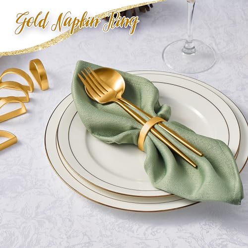 Matte Gold Semicircle Napkin Rings Set of 200 for Holiday & Everyday Dining