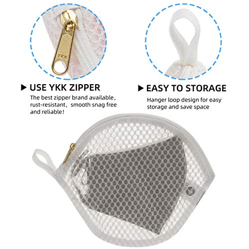 KOOZTI Fine Mesh Laundry Bags for Face Masks & Socks - 3 Pack, 6x6 Inch