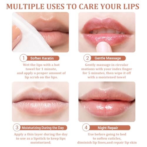 Strawberry Honey Lip Mask and Moisturizing Balm with Brush