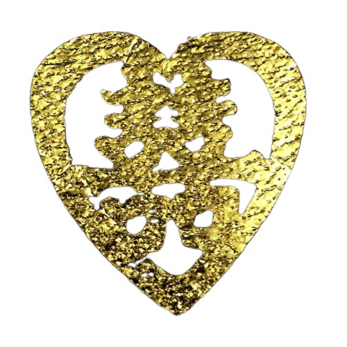 120Pcs Double Happiness Wedding Confetti - Gold Paper Cut Decor
