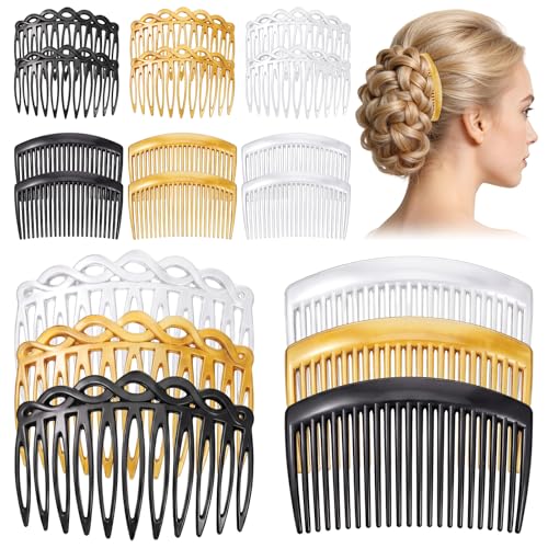 Exircy 18-Piece Plastic French Twist Hair Combs Side Clip Set