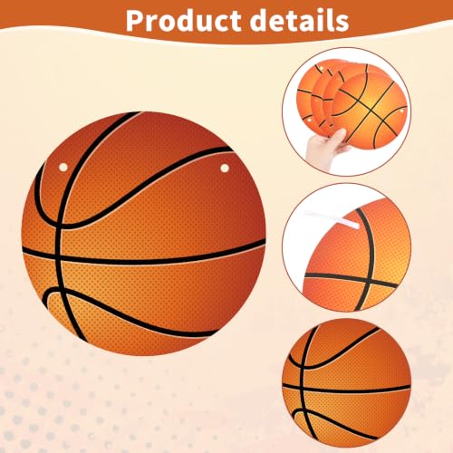 Basketball Party Decorations - 4 Packs Banner Garland with Cutouts