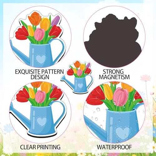 25-Piece Spring Magnet Set - Colorful Flower & Butterfly Decor