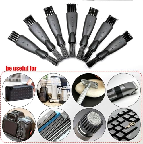 LinMei Electric Shaver Cleaning Brush 12PCS Double-Sided Nylon Black