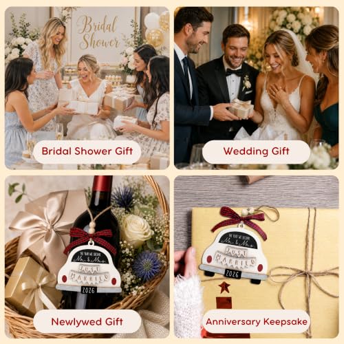Mr and Mrs Just Married Ornament 2026 - Wedding Gift for Couples