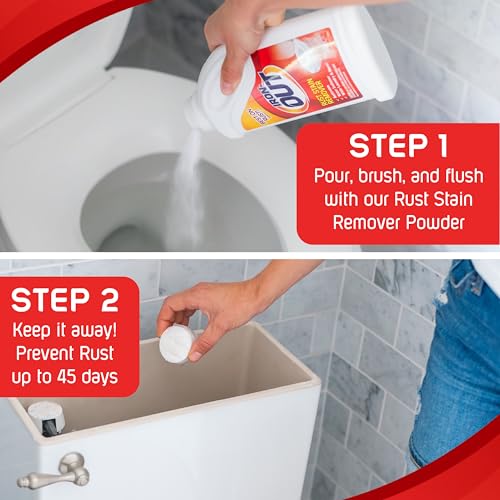 Iron OUT Automatic Toilet Bowl Cleaner Tablets - Rust & Hard Water Stain Prevention, 2 Pack