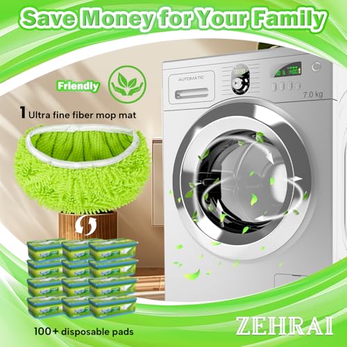 6 Pack Reusable Microfiber Mop Pads for Swiffer Sweeper - Machine Washable