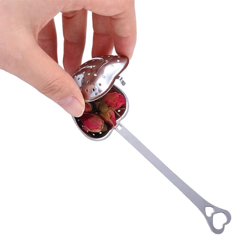 Heart Tea Infuser for Loose Leaf Tea, Stainless Steel Steeper with Long Handle