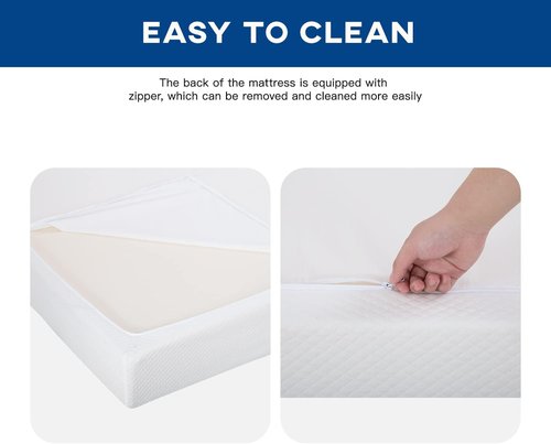 FDW 12-Inch Queen Mattress - Medium Firm Gel Memory Foam | Cooling Ventilated Foam | CertiPUR-US Certified