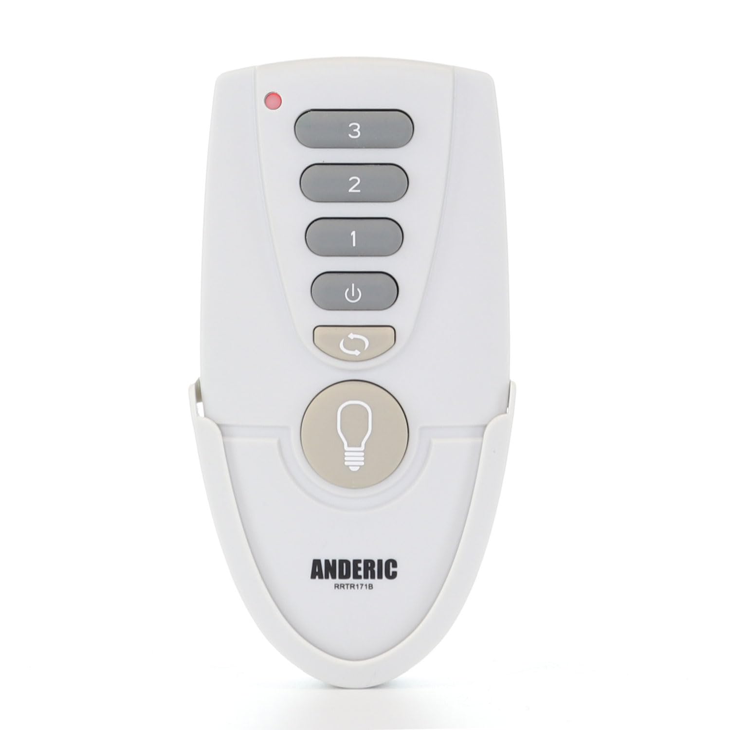 Anderic RRTR171B Ceiling Fan Remote Control Replacement for Home Decorators TR171B & Hampton Bay UC7222T434 Fans – Works with MR77A Receiver – Fan Speed, Reverse & Light Dimmer, Not Universal – White