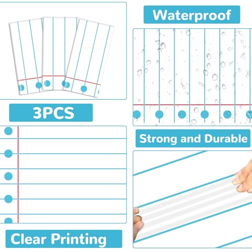 Back to School Tablecloths - 3 Pcs 54 x 108 Inch Notebook Design