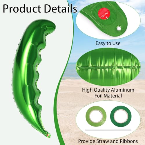 YOTHORN 12 Pcs Hawaiian Palm Tree Leaf Balloons for Tropical Party Decorations