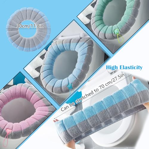 Multicolour Stretchable Washable Toilet Seat Cover Pad Guojanfon - Comfortable Bathroom Accessory