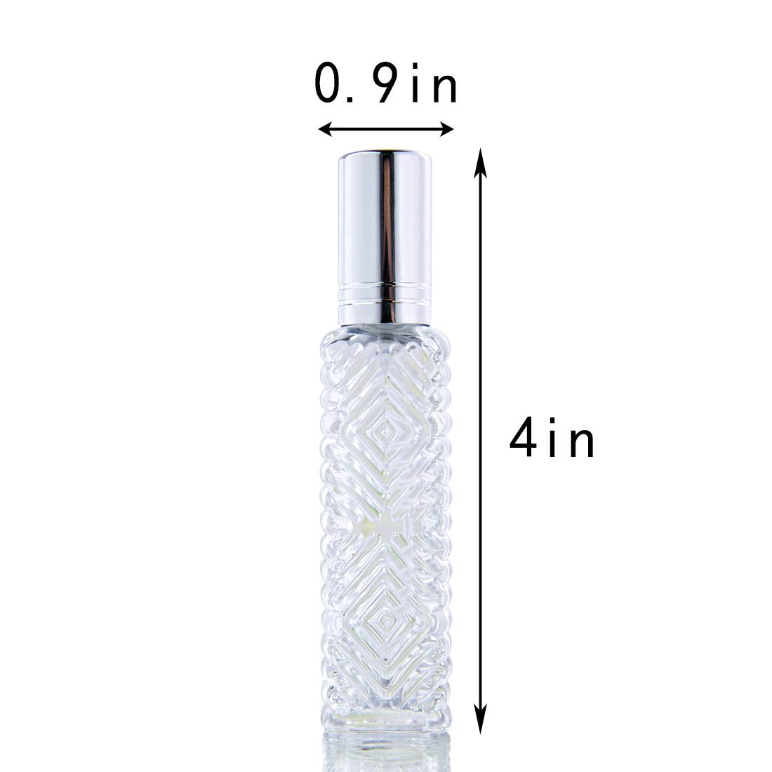 YU FENG 12pcs Perfume Bottles Empty Clear Glass Atomizer Spray Bottles Empty Refillable for Perfume Essential Oil,Packed with Funnels Pipettes Dispensers Engraved Taj Mahal Style（13ml）