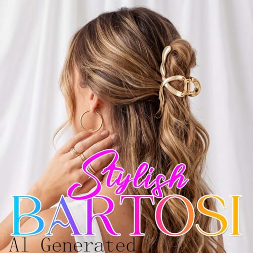 BARTOSI Large Metal Hair Claw Clips Gold Hair Accessories, 2-Pack