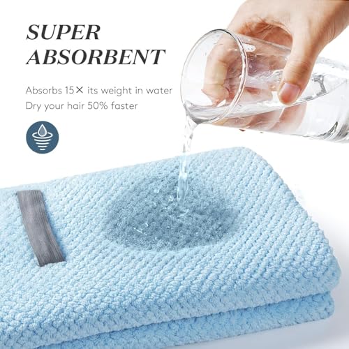 Microfiber Hair Towel Wrap - Super Absorbent & Quick Dry - 2 Pack
