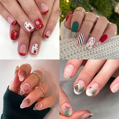 Dulyork 30 Sheets Christmas Nail Art Stickers 3D Adhesive Snowflake Decals