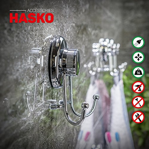 HASKO Powerful Vacuum Suction Cup Hook - Rust-Proof Stainless Steel