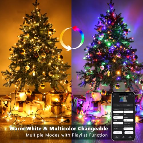 Brizled 200 LED Twinkle Christmas Lights - Smart Color Changing String Lights