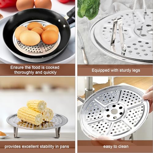 Premium Stainless Steel Steamer Rack - 8.7 Inch Cooking Tray