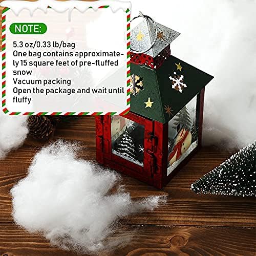 Tatuo Christmas Fake Snow | Fluffy Artificial Snow Blanket for Holiday Decor | 5.3 oz Bags