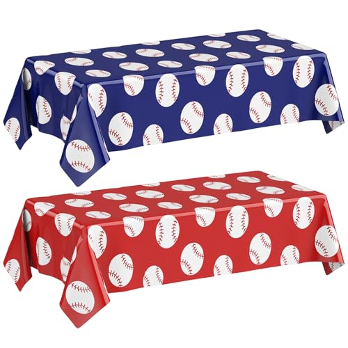 Tenceur Baseball Tablecloths, 2 Pcs Rookie of The Year Party Supplies