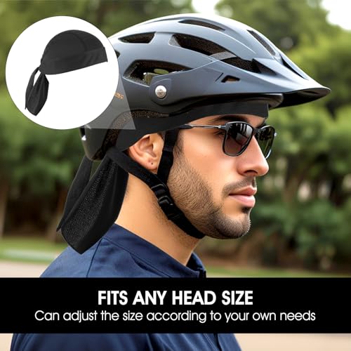 2Pcs Doo Rags for Men, Soft Head Wraps for Men, Cooling Helmet Liner Breathable Cooling Do Rag Beanie Cap Hat