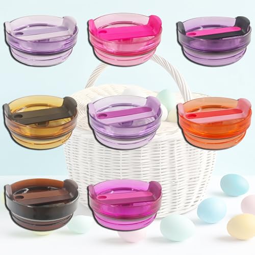 40 OZ Tumbler Lids for Stanley Cup, 2 Pack Replacement Lids Fit for Stanley Adventure Quencher,Replacement Spill Proof Splash Resistant Tumbler Lids, Reusable Tumbler Cover for Stanley (Black Brown)