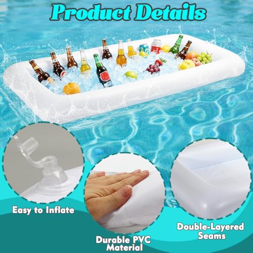 Inflatable Ice Serving Bar 52" x 24" with Drain Plug for Outdoor Parties