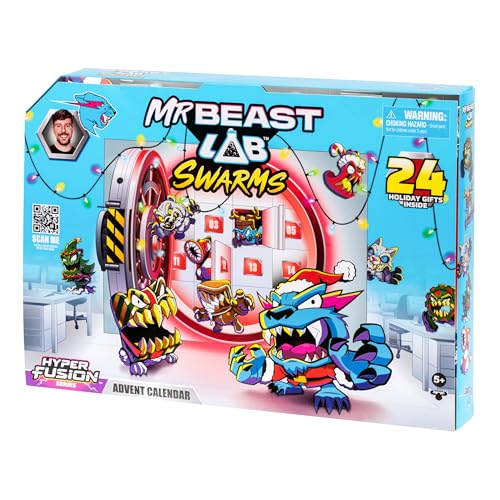 Celebrate the End of Year with MrBeast Hyper Fusion Advent Calendar, Opens A Door Every Day to discover 14 Exclusive Micro-Creatures, 22 Stickers and 7 Fusion Capsules