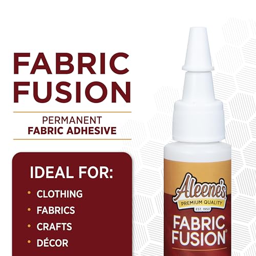Aleene's Fabric Fusion Permanent Adhesive, .66 oz 3-Pack, Washable Glue