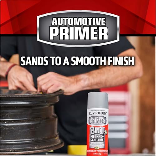 Rust-Oleum 2-in-1 Filler & Sandable Primer Spray - 12 oz, Gray, 2 Pack