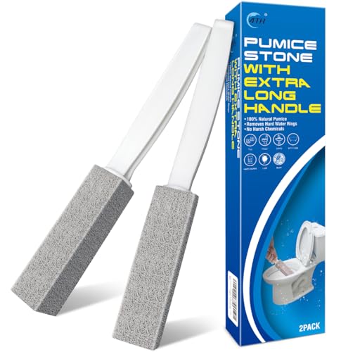 4TH Extra Large Pumice Stone Toilet Bowl Cleaner - Gray XL, 2 Pack