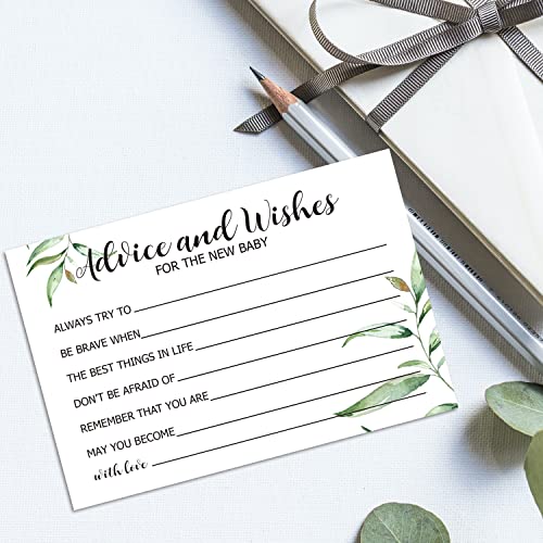 50 Pack Baby Shower Advice and Wishes Cards - 4x6 Inch