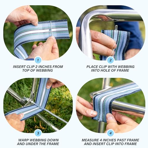 40 Metal Webbing Clips for Chair Frame Repair & Sofa Replacement