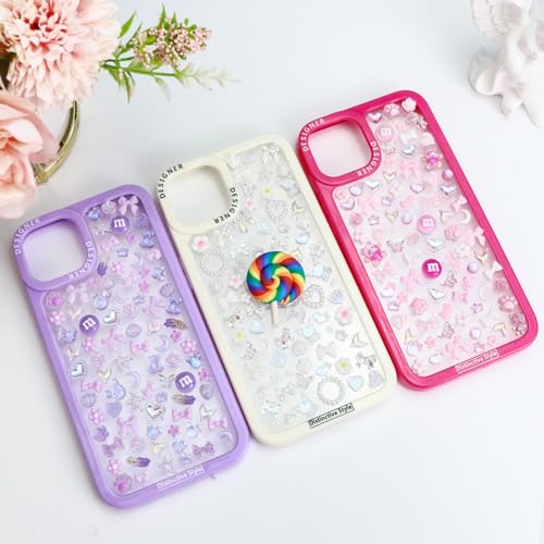 Briskbloom 320PCS Black 3D Nail Charms Kawaii Resin Flatback Y2K Art