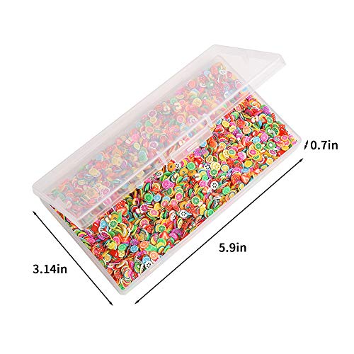 CCINEE 4000PCS 3D Fruit Nail Slices & Polymer Clay Slime Charms