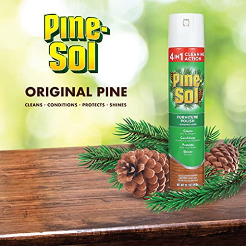 Pine-Sol 4-in-1 Furniture Polish Spray, Original Pine Scent, 12.7 Fl Oz - Pack of 1