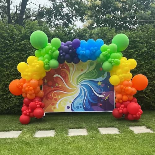 Rainbow Balloon Arch Kit - 203-Piece Garland Set for Party Decorations