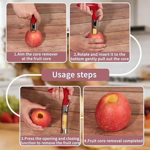 Amitlimate Apple Corer Tool - Ergonomic Stainless Steel Core Remover