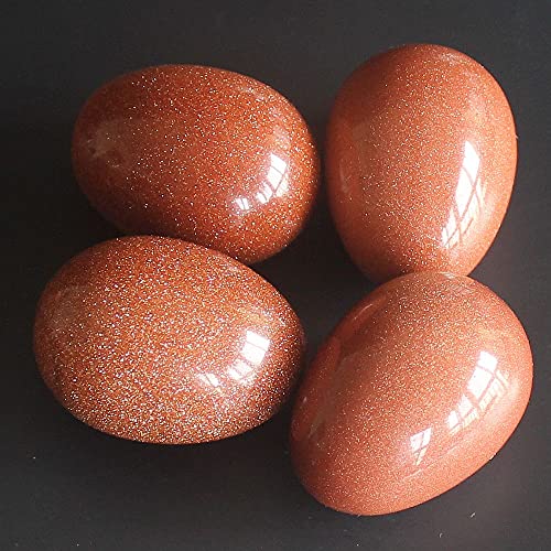 40x30mm Goldstone Quartz Gemstone Egg with Stand - Home Decor