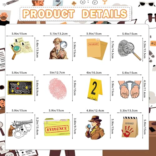 Detective Party Garland Banner - Crime Scene & Murder Mystery Decorations