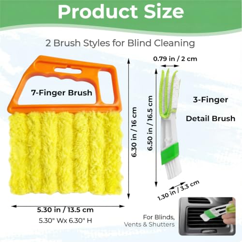 4-Piece Microfiber Blind Cleaning Brush Set for Blinds & Vents